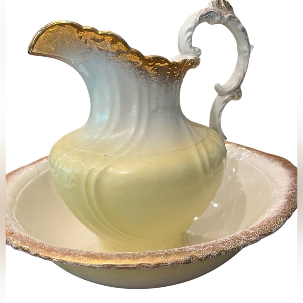 Vintage Porcelain Pitcher and Basin Set